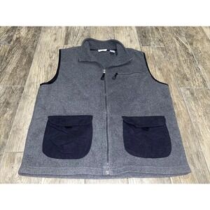 Men's Us Olympic Brand Gray Zip Soft Vest Size Large 42/44